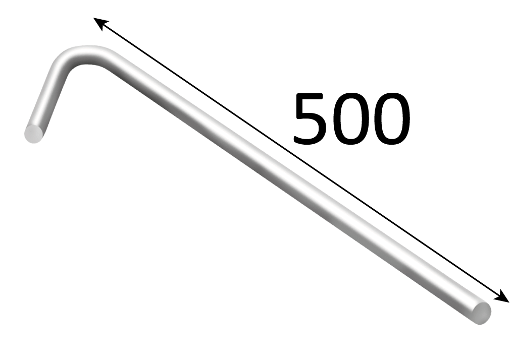 Drôt s hákom 500 mm